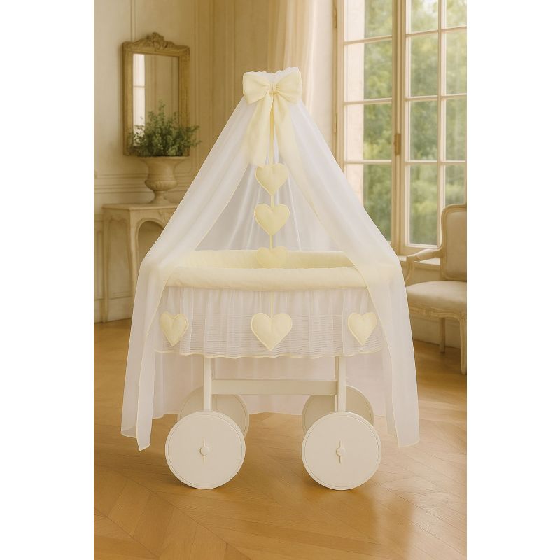 Moisés Deluxe Amelie de Mimbre Blanco con Dosel