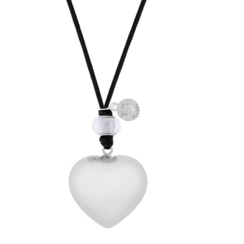 Llamador de maternidad corazón liso plata y cristal - Proudmama - imagen 4