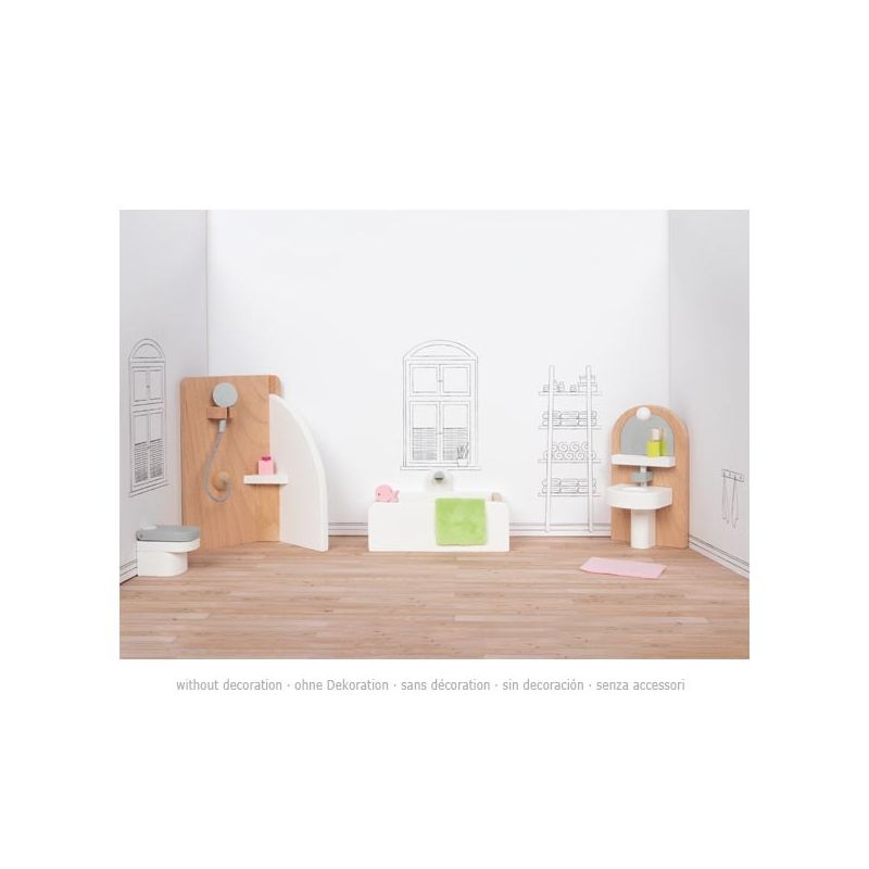 Muebles para muñecas Style, cuarto de baño, bañera - imagen 2