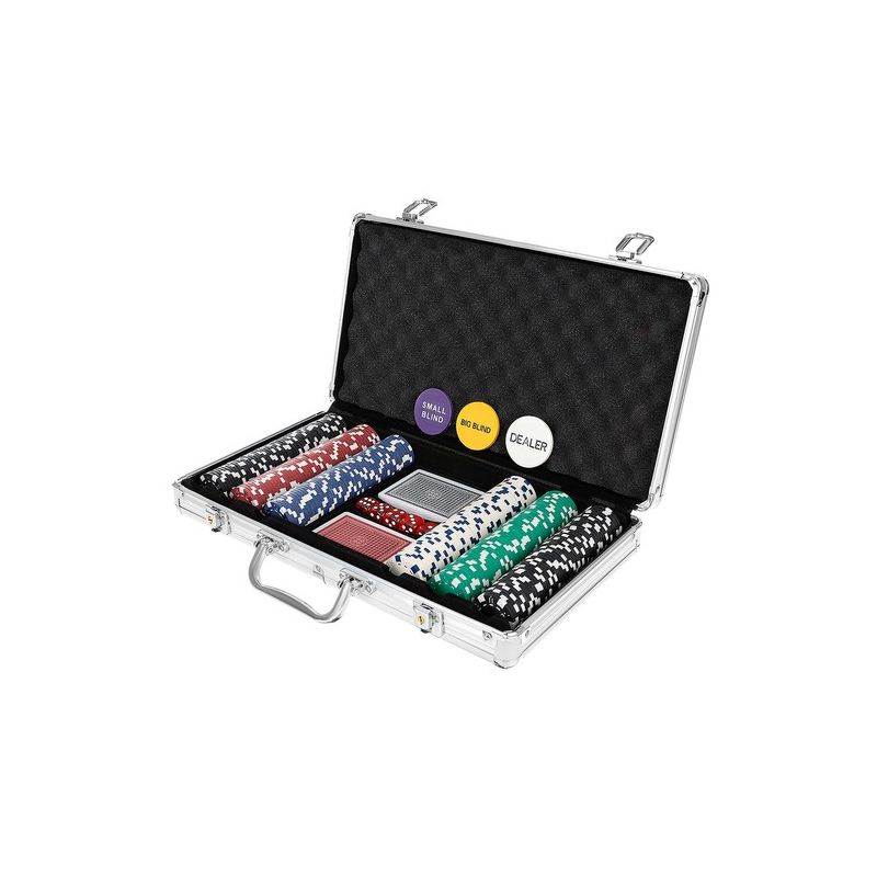 Poker, set de 300 fichas en maletín de aluminio