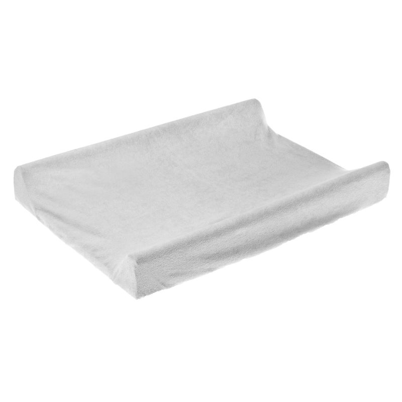 Funda con banda Elástica para cambiador de Bebé  70 x 50 cm , Tejido Toalla-Gris - imagen 2