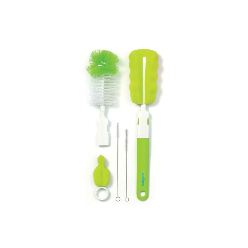 Set de cepillos para biberones y tetinas, limpieza completa y eficiente para la alimentación infantil.