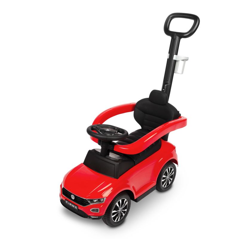 Correpasillos Volkswagen VW T-Roc con asa y sonidos, recomendado para niños a partir de 12 meses.