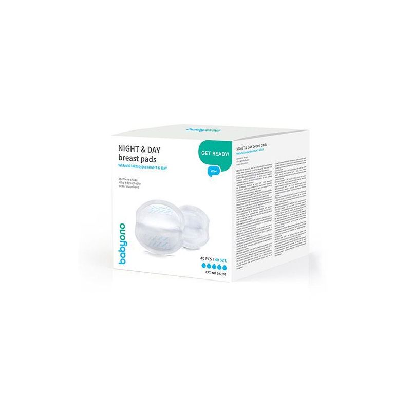 Almohadillas de Lactancia Night & Day: 40 Unidades, Confort y Protección 24/7 con Doble Adhesivo