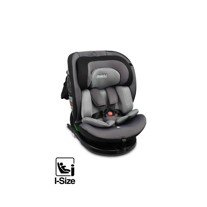 Silla de Coche Mokki i-Size para niños de 40 a 150 cm, con diseño innovador y alta seguridad en el viaje.