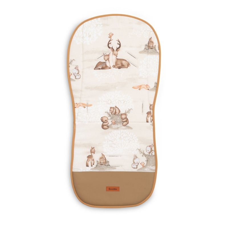 Colchoneta Reversible para Cochecito 'Brown Cops' - Diseño en Tonos Tierra