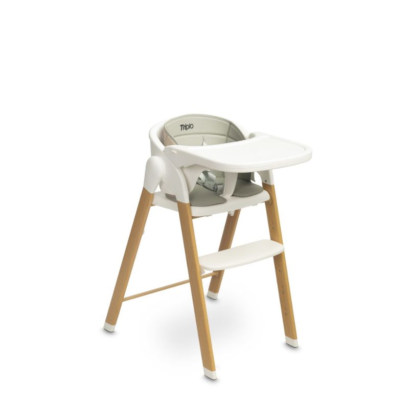 Silla Alta Triplo 3 en 1 Gris – Silla Multifuncional para Niños