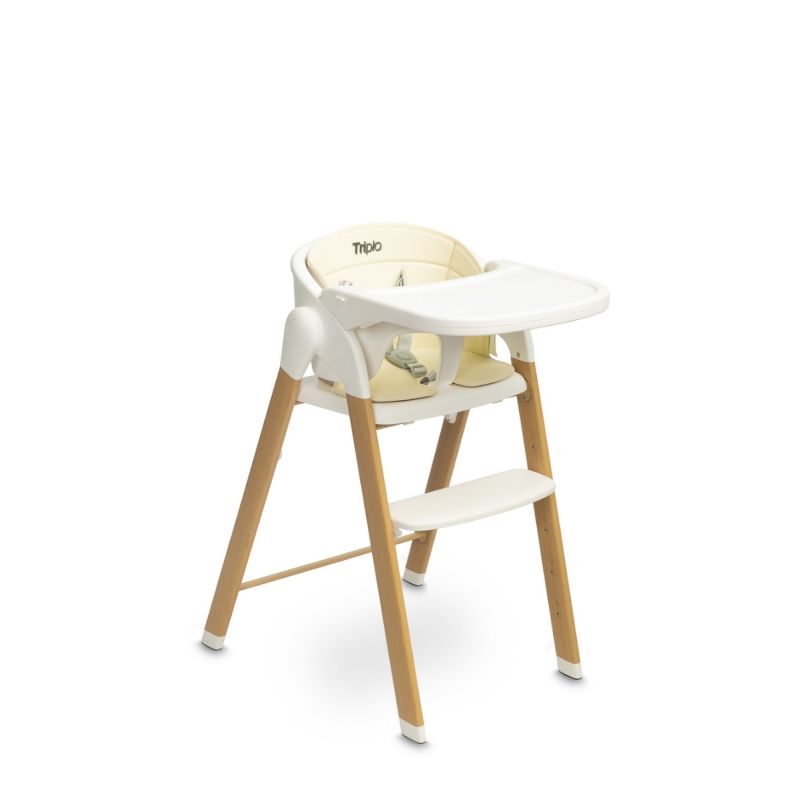 Silla Alta Triplo 3 en 1 Beige – Silla Multifuncional para Niños