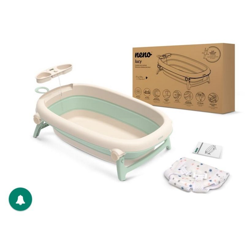 Neno Lucy – Bañera Plegable para Bebés con Termómetro y Diseño Portátil