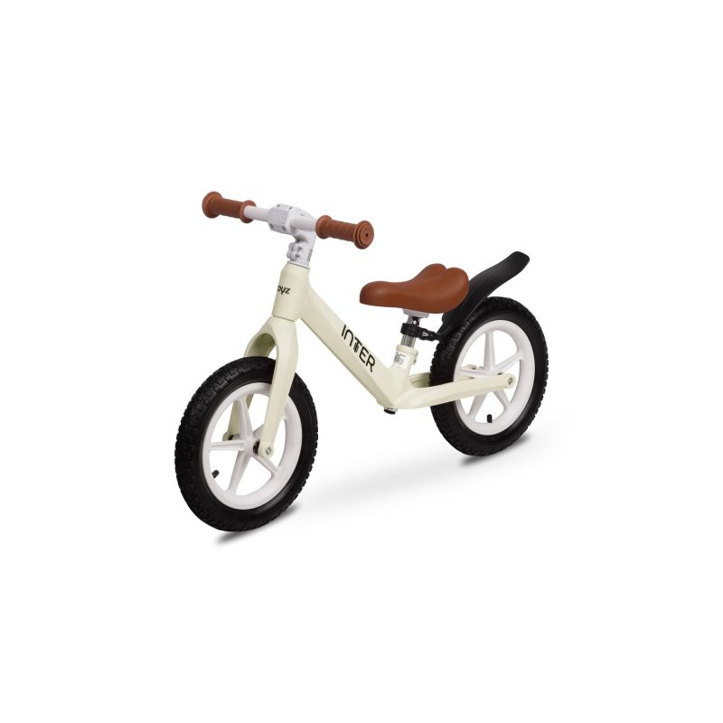 Bicicleta sin pedales Inter para niños de 3 a 6 años, diseño pastel, altura ajustable y ruedas grandes.
