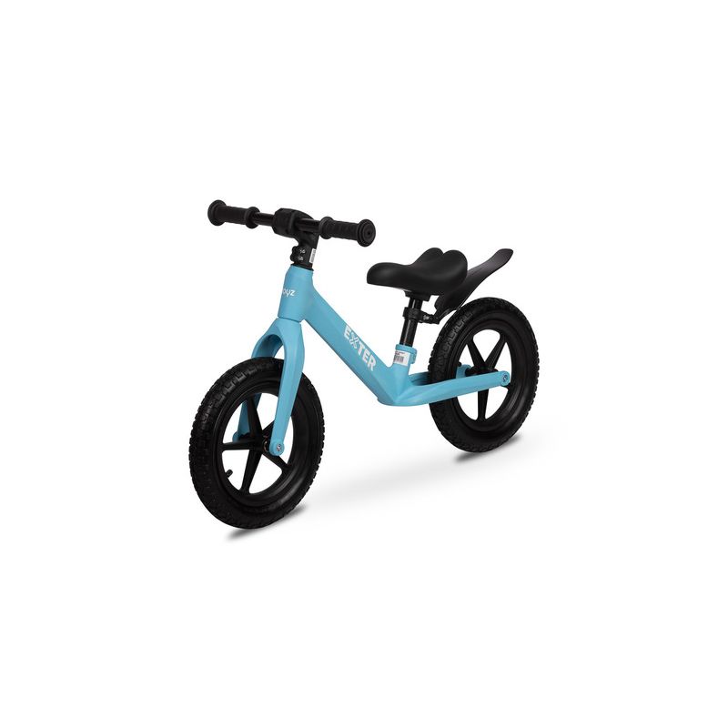 Bicicleta sin pedales Exter para niños de 3 a 6 años, colores vivos y diseño deportivo, altura ajustable.