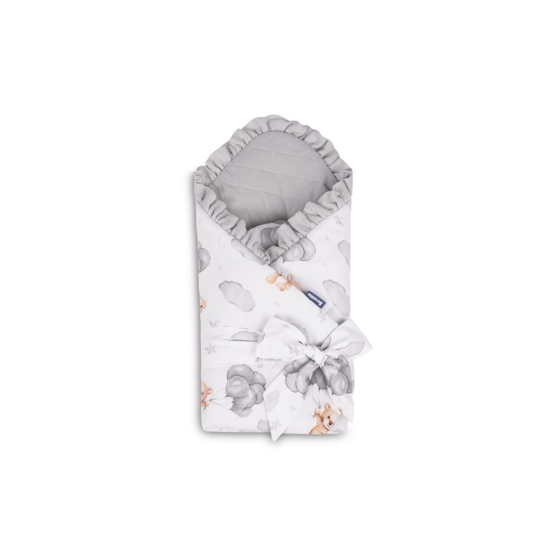 Saco Arrullo para Bebé de Muselina 75x75 cm – Doble Cara con Relleno Hipoalergénico – Teddy Grey