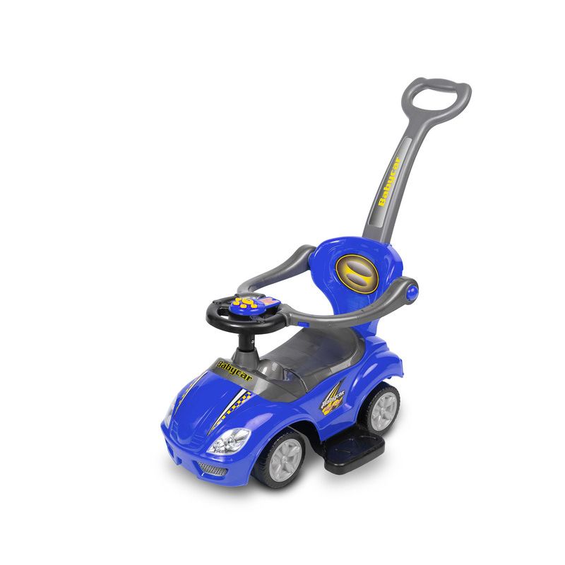 Correpasillos 2 en 1 Race Car con Sonidos para Niños de 12 a 36 Meses – Con Asa, Barrera y Espacio de Almacenaje-Azul - imagen 2