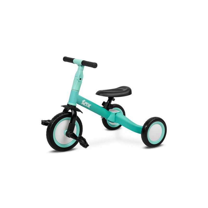Bicicleta Infantil 4 en 1 FOX – Correpasillos, Bicicleta de Equilibrio y Pedales Ajustables-Turquesa