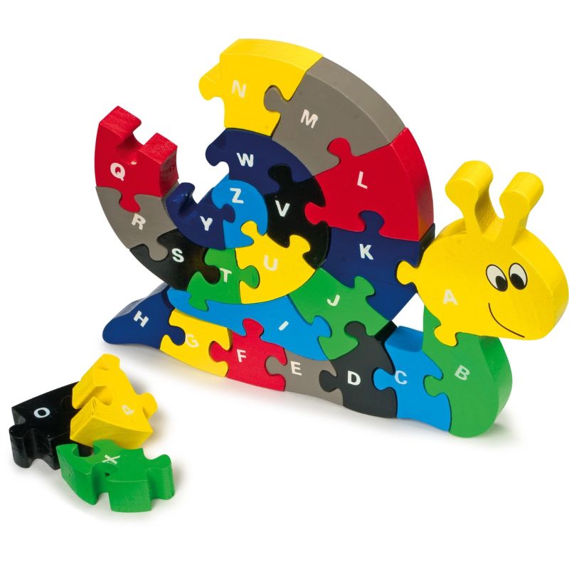Puzzle de encaje Caracol Abecedario 