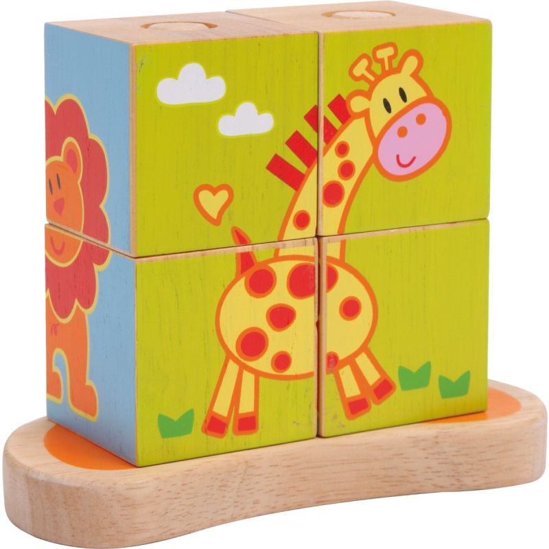 Puzzle para encajar cubos Animalitos