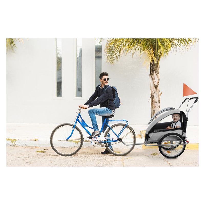 Remolque para Bicicleta para Niños acolchado Led 3 en 1