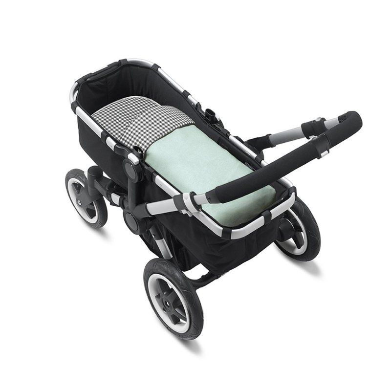 Saco para capazo + Colchoneta Black Vichy Menta Norababybags - imagen 7
