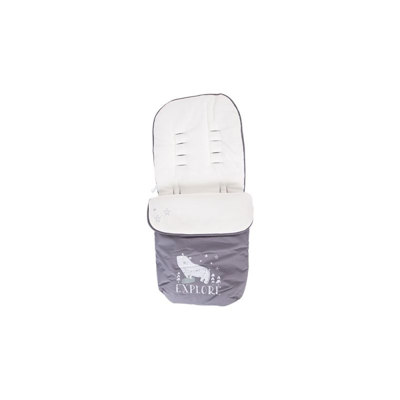 Saco polar cubre pies para Cochecito bebé Bear Gris , Kikkaboo - imagen 4