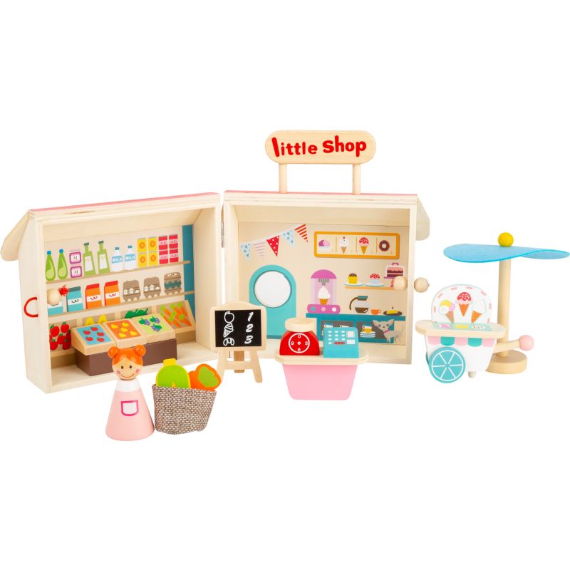 Tienda en una maleta - Juguete de madera