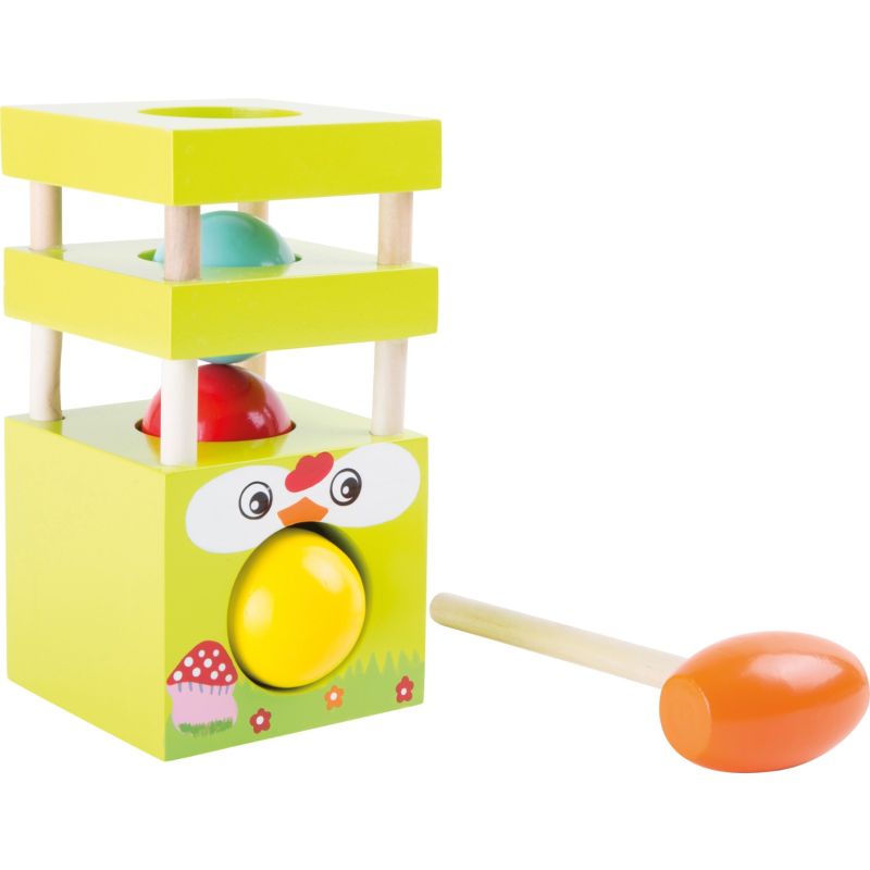Torre para golpear Gallina , Juguete de Madera