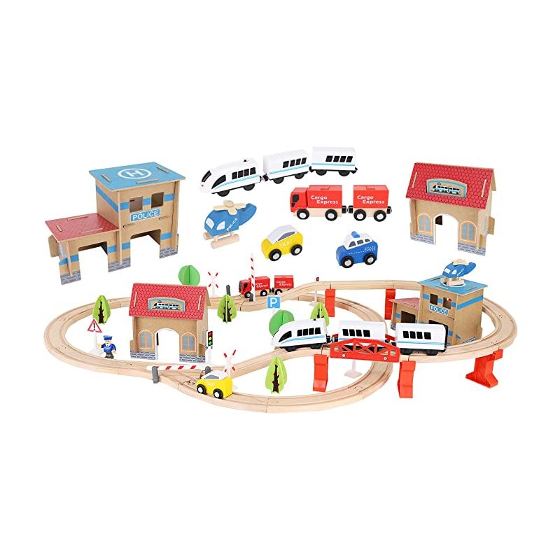 Tren de Juguete de Madera Estación de Policía - imagen 4