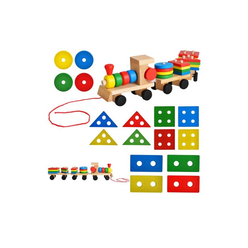 Tren de madera con bloques - imagen 7