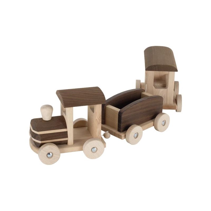 Tren de madera Natural Berna , Goki, 71 x 16 x 19 cm