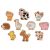 Set de 10 animales de la granja de madera, de Goki