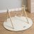 Gimnasio de Madera para Bebé con Alfombra Orgánica Acolchada 100x100 cm – Set Montessori Clair de Lune