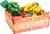 Caja de cartón con Frutas de madera , 11 piezas