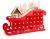 Calendario de adviento de madera Trineo Rojo