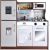 Cocina Infantil de madera marrón oscuro KD9150 Kruzzel