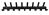 Colgador Perchero de pared Negro , 17 Ganchos