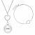 Conjunto de llamador y pulsera corazón plata