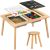 Mesa Sensorial Educativa de Madera XL para Niños + Silla – Mesa Montessori para Arena, Agua y Creatividad