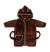 Albornoz Infantil Suave con Orejas de Oso Teddy - Marrón - Para Niños de 1 a 2 Años - imagen 2