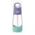 Botella B.box de 450ml en color lila con diseño triangular y pajita