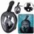 Máscara de Buceo Integral con Sistema Antivaho Negra L/XL