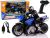 Moto deportiva R/C 1:10 azul LEAN Toys vista tres cuartos