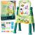 Pizarra Magnética Doble Cara con Tiza y Marcadores, 48 pcs
