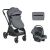 Cochecito 3 en 1 Kikkaboo Eloe Gris Oscuro transformable