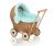 Carrito de muñecas de mimbre My Sweet Baby con ropa de cama