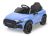 Coche eléctrico Toyz Audi RS3 azul con características de seguridad.