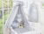 Dosel de Cuna My Sweet Baby con Corazones Colgantes Gris