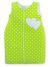 Cotton Sleeping Bag For Children, Size M, 6-12 Months, Tog 2.5, All-season, Hearts Dots On Green