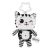 Colgante de Peluche Gato Blanco y Negro Akuku para Bebés