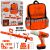 Mochila de herramientas DIY con destornillador a batería y casco de seguridad