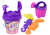 Set de Arena con Cubo, Pala, Rastrillo, Regadera y Unicornio Rosa
