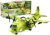 Gran aeronave militar de Lean toys con sonidos y luces activados.